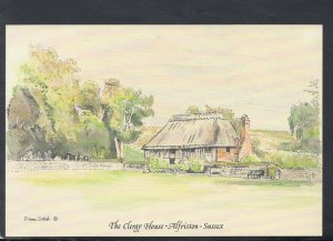 Sussex Postcard - The Clergy House, Alfriston - Artist Diane Setek  RR7102