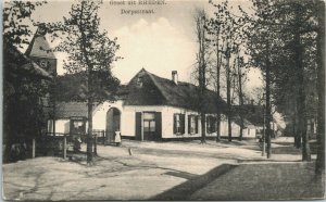 Netherlands Groet Uit Rheden Dorpsstraat Vintage Postcard 04.08