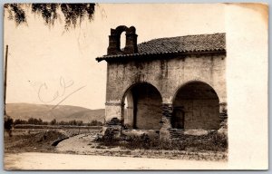 San Fernando Rey California c1910 RPPC Real Photo Postcard Mission