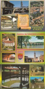 Valence D'Agen Flower Market Stall 3x French Postcard s