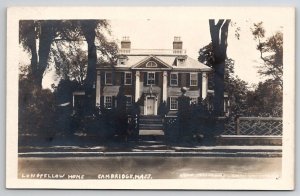 Cambridge MA Longfellow Home RPPC Real Photo Postcard V26