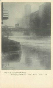 Chicago Illinois River Scene Goble Camera Club C-1910 Postcard 21-4386