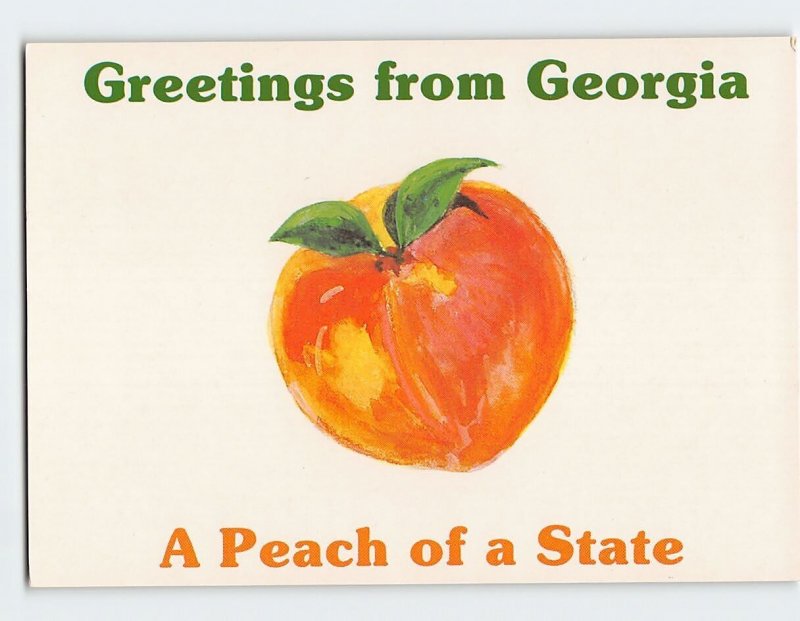Postcard A Peach of a State, Greetings from Georgia