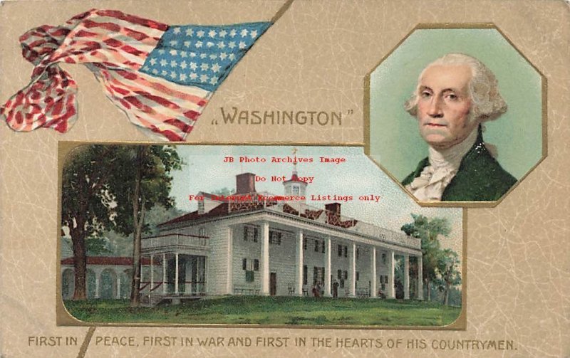 George Washington's Birthday, Winsch, Mount Vernon & Flag