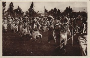 PC DANSUERS WATUSI INDIGENE DU RUANDA BELGIAN CONGO REAL PHOTO (a28571)