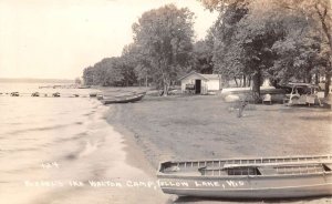 Yellow Lake Wisconsin Rusels Ike Walton Camp Beach Real Photo Postcard AA84377