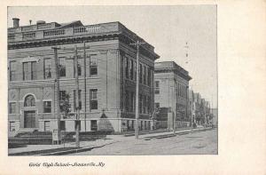 Louisville Kentucky Girls High School Street View Antique Postcard K56714