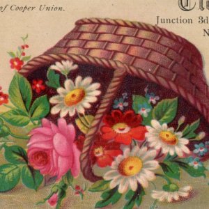 1880s J.V. Traphagen Clothier Spring & Summer Flower Basket F145