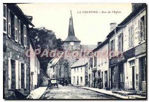 Postcard Old La Courtine Rue De I'Eglise