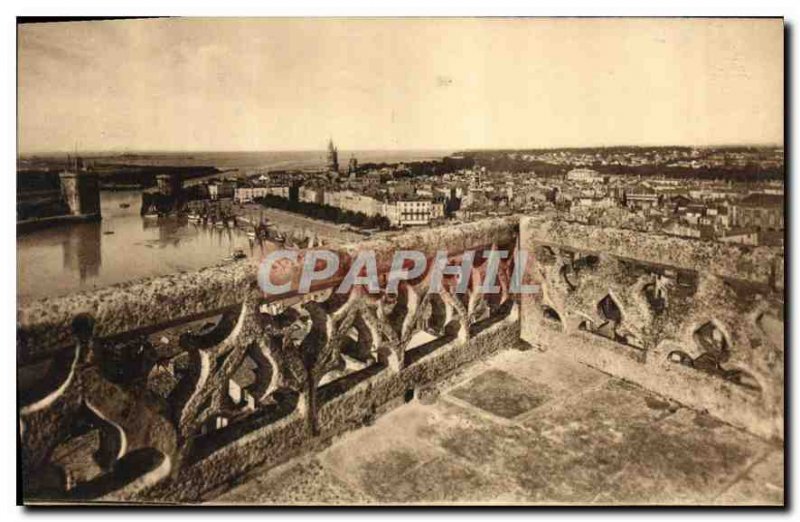 Old Postcard Panoramic View of La Rochelle