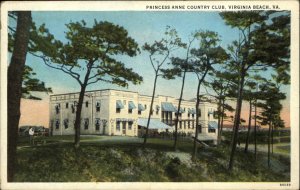 Virginia Beach Virginia VA Princess Anne Country Club Vintage Postcard