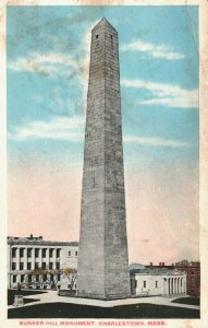 USA Bunker Hill Monument Charlestown Massachusetts Vintage Postcard 04.19