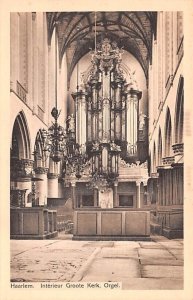 Interieur Groote Kerk Orgel Haarlem Holland Unused 