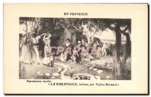 Old Postcard En Provence La Farandole table by Valere Bernard