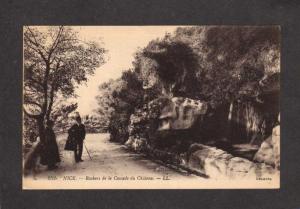 Nice France French Rochers de la Cascade Chateau Carte Postale Postcard Vintage