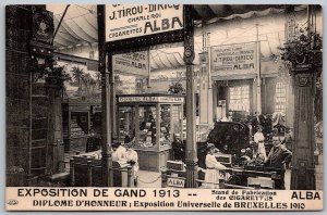 Brussells Exposition De Gand 1913 Alba Cigarettes Advertising Postcard