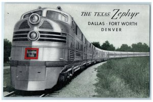 The Texas Of Zephyr Dallas Forth Worth Denver Colorado Southern Railway Postcard