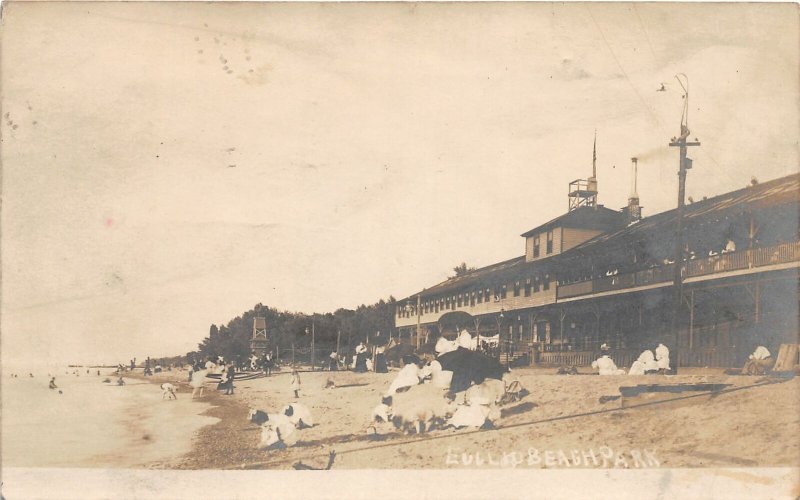 F70/ Cleveland Ohio RPPC Postcard 1906 Euclid Beach Amusement Park Bath House