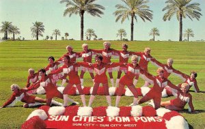 SUN CITY, Arizona AZ  LESLIE POM POM LADIES Senior Citizen Cheerleaders Postcard