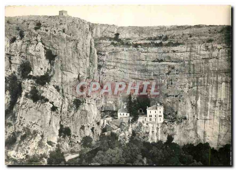 The Modern Postcard Ste Bame map of Aups (Var) Aerial view of the cave and Ch...