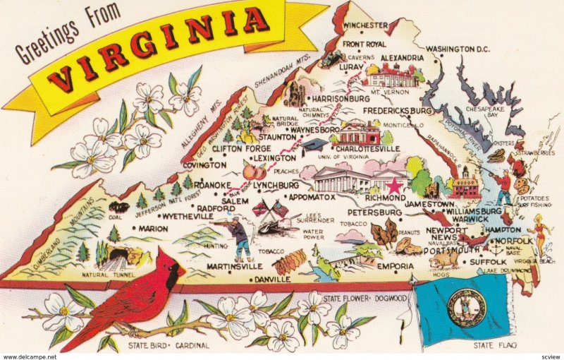 VIRGINIA , 50-60s ; Map