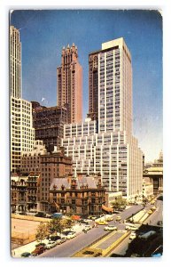 Park Avenue South Of Grand Central Terminal New York City c1952 Postcard