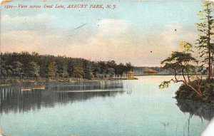 Asbury Park New Jersey 1907 Postcard View Across Deal Lake