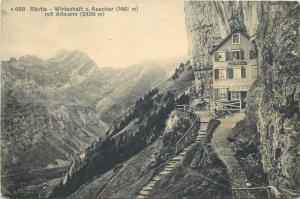 Säntis Switzerland Suisse Wirtschaft zum Aescher mit Altmann