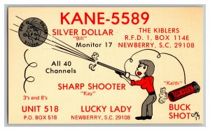 Postcard QSL Radio Card From Newberry S.C. South Carolina KANE-5589 