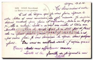 Old Postcard The Alps Digne BSES Bleone and general view