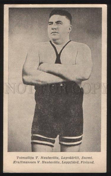 3102018 WRESTLING finnish wrestler HAUTAVIITA Vintage PC