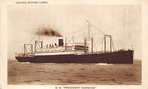 SS President Harding United States Line Unused 