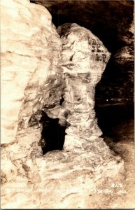 RPPC Post Office Rock Formation Tom Sawyer Cave Hannibal MO c1945 Postcard D23