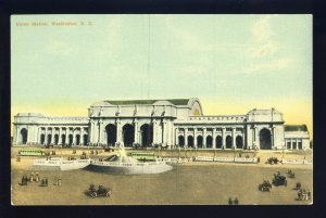 Washington DC/District Of Columbia Postcard, Union Station, Old Cars