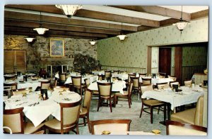 c1950's Rondo Manor Restaurant Interior Dining Lake Geneva Wisconsin WI Postcard