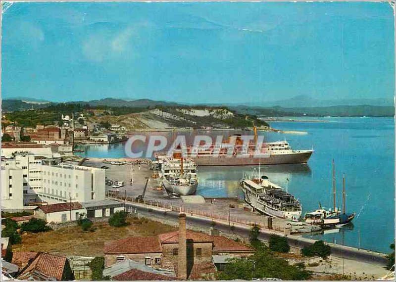 Postcard Modern Corfu Il Nuovo Porto Kepkypa to Neo Aimani Charter