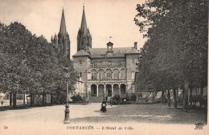 Vintage Postcard 1910's View of L'Hote de Ville Building Countances France FR