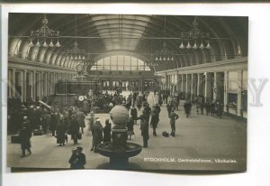 485448 SWEDEN Stockholm Central Station Vintage photo postcard