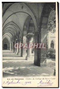Old Postcard Aix en Provence Cloister of the Sacred Heart College