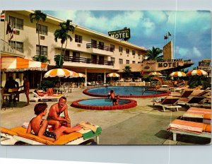 Vtg Florida FL Miami Skyways Motel at Lejeune Road NW 24th Street 1960s Postcard