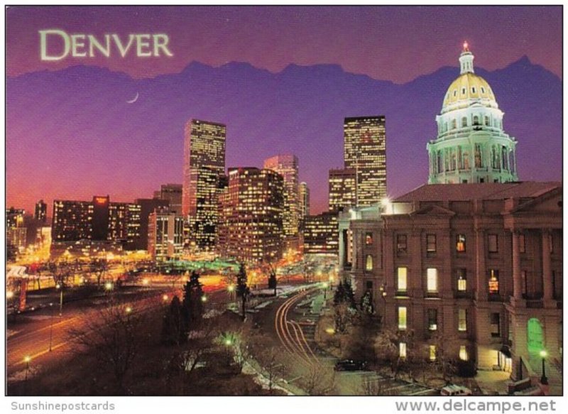 A Spectacular Skyline View Of The City Of Denver Colorado