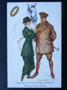 WW1 Golden Ring THE JOY OF HUNTING CIRCLES Artist Fred Spurgin c1917 Postcard
