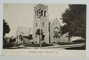 Spring Grove Pa Reformed Church c1906 to Codorus Penna Postcard N16