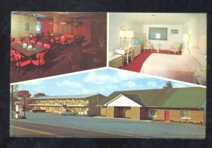 GREENVILLE PENNSYLVANIA CIANCI'S MOTOR LODGE INTERIOR ADVERTISING POSTCARD PA.