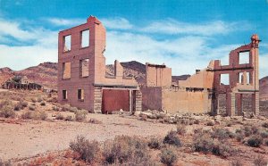 Ryholite, NV Nevada  MINING GHOST TOWN ~John S Cooke Bank  NYE COUNTY Postcard