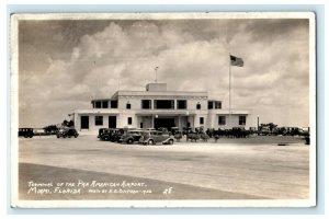 c1940's Terminal Pan American Airport Miami Florida RPPC Photo Postcard