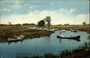West Bridgewater MA Canoeing c1910 Postcard