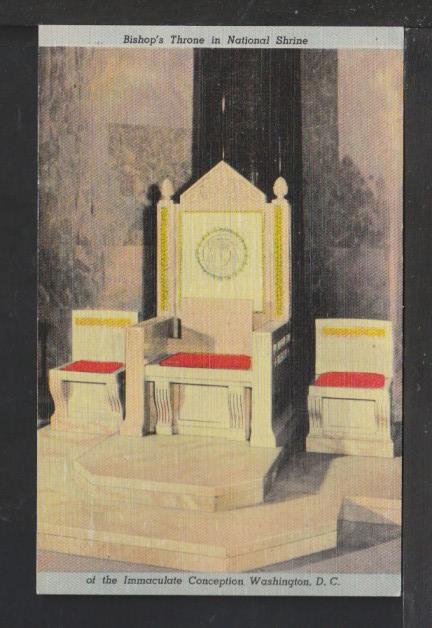 Bishop's Throne,Immaculate Conception,Washington Postcard 