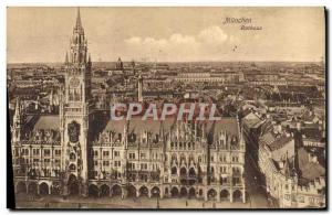 Old Postcard Munchen Rathaus