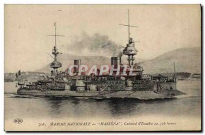 Postcard Old Boat Breastplate of Massena & # 39escadre